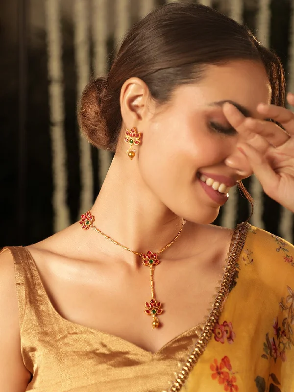 Special Sale On Handcrafted Jewelry – Shop Today Rubans Lotus Radiance 22K Gold-Plated Lotus Motif Jewelry Set - Timeless Elegance Special Sale On Handcrafted Jewelry – Shop Today Rubans Lotus Radiance 22K Gold-Plated Lotus Motif Jewelry Set - Timeless Elegance
