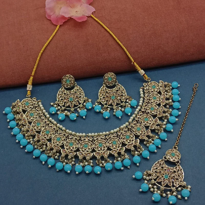 Huge Savings On Timeless Jewelry Collections Sai Fashion Gold Plated Crystal Stone And Beads Necklace Set