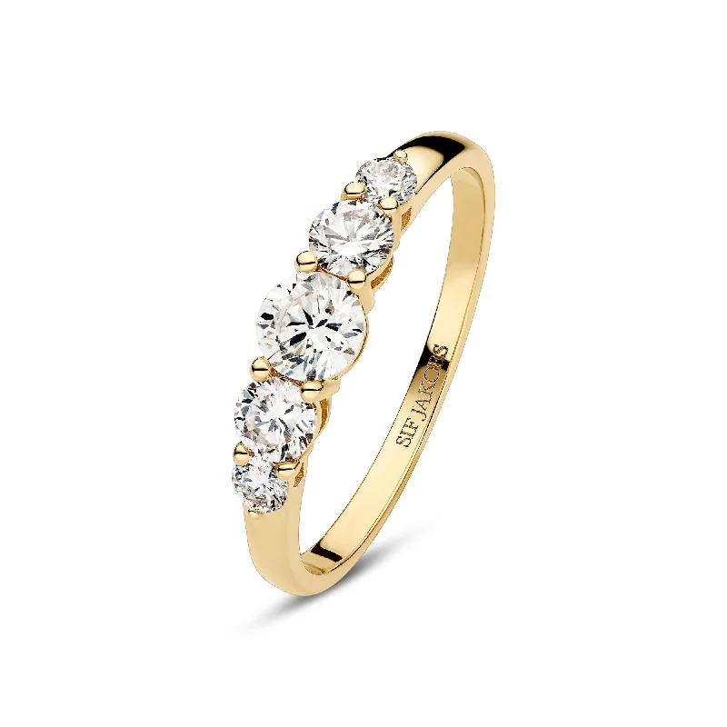 Best-Selling Jewelry Now Available At Special Deals Tiara 14K Gold Ring w. Lab-Grown Diamonds
