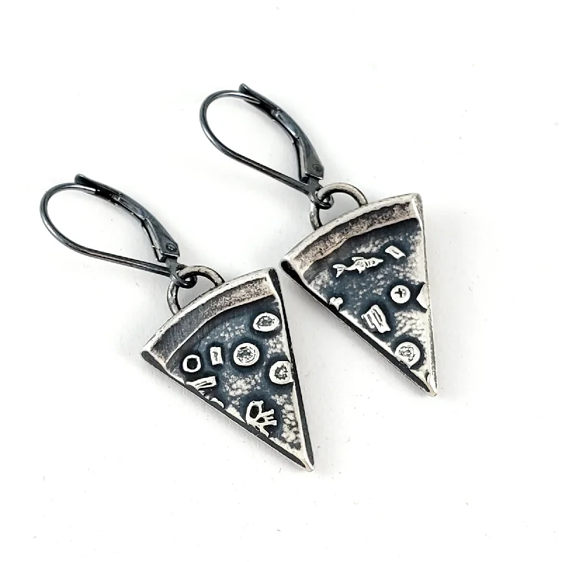 The Perfect Jewelry Piece At The Perfect Discount Silver Pizza Slice Coin Dangle Earrings The Perfect Jewelry Piece At The Perfect Discount Silver Pizza Slice Coin Dangle Earrings