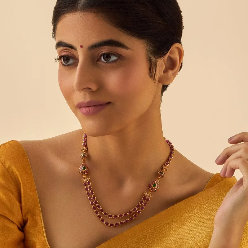 Elegant Rose Gold Jewelry For A Stylish Touch Silver Temple Necklace 173314