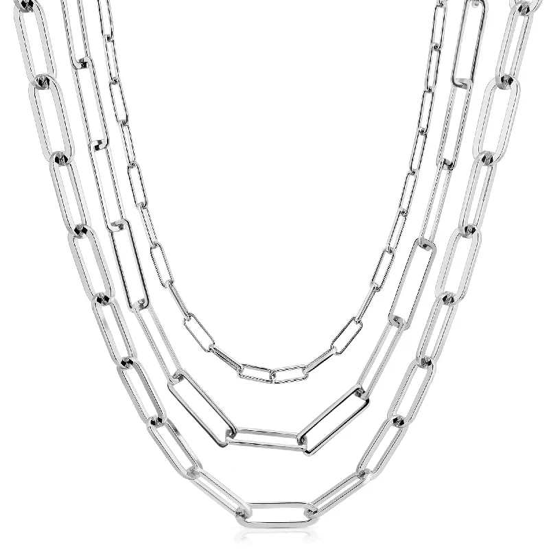 Grab Your Dream Jewelry At The Lowest Prices Silver Triple Multi Chain Necklace