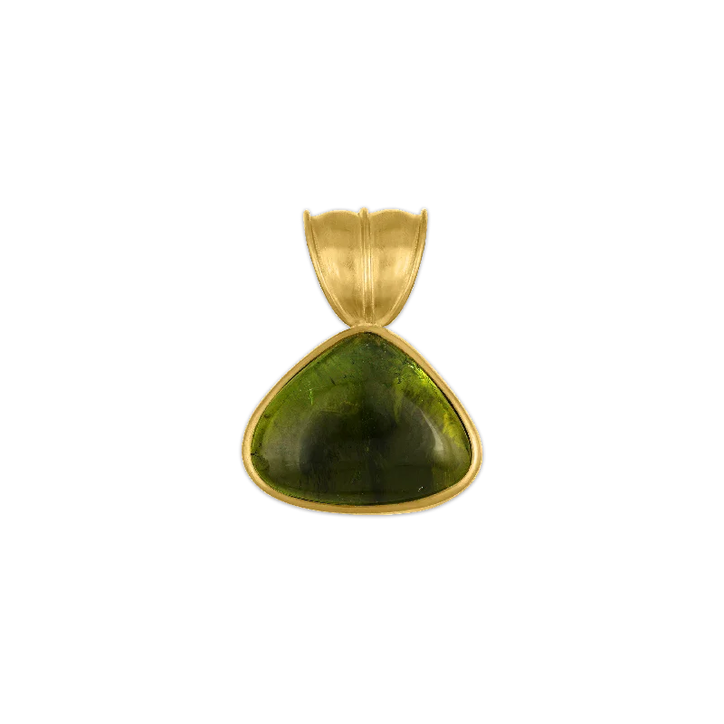 Delicate Crystal Jewelry For Sophisticated Charm Small Green Tourmaline Fan Pendant Delicate Crystal Jewelry For Sophisticated Charm Small Green Tourmaline Fan Pendant