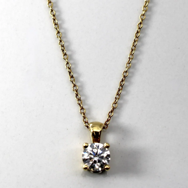 Bestselling Jewelry Now On Sale – Elevate Your Look 'Birks' Solitaire Diamond Pendant Necklace | 0.43ct | 18"|