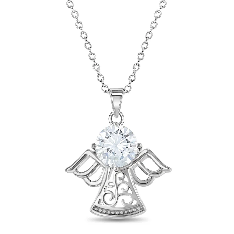 Unlock Unbeatable Jewelry Deals Before They’Re Gone Solitaire Guardian Angel Kids / Children's / Girls Pendant/Necklace - Sterling Silver Unlock Unbeatable Jewelry Deals Before They’Re Gone Solitaire Guardian Angel Kids / Children's / Girls Pendant/Necklace - Sterling Silver