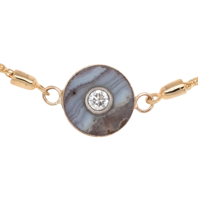 Sow Belly Agate Cerclen Bolo Bracelet