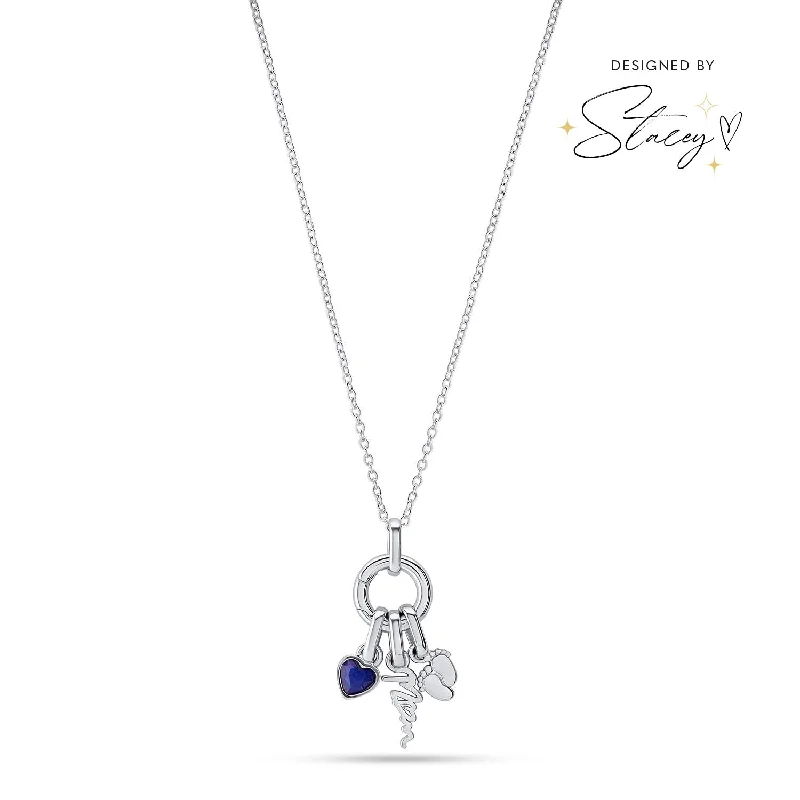 Stacey's Stories Multi Pendant Necklace (Silver)