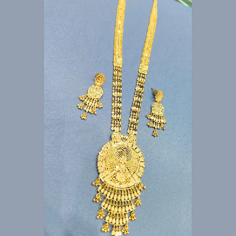 Sunrise Gold  Forming  Long Necklace Set