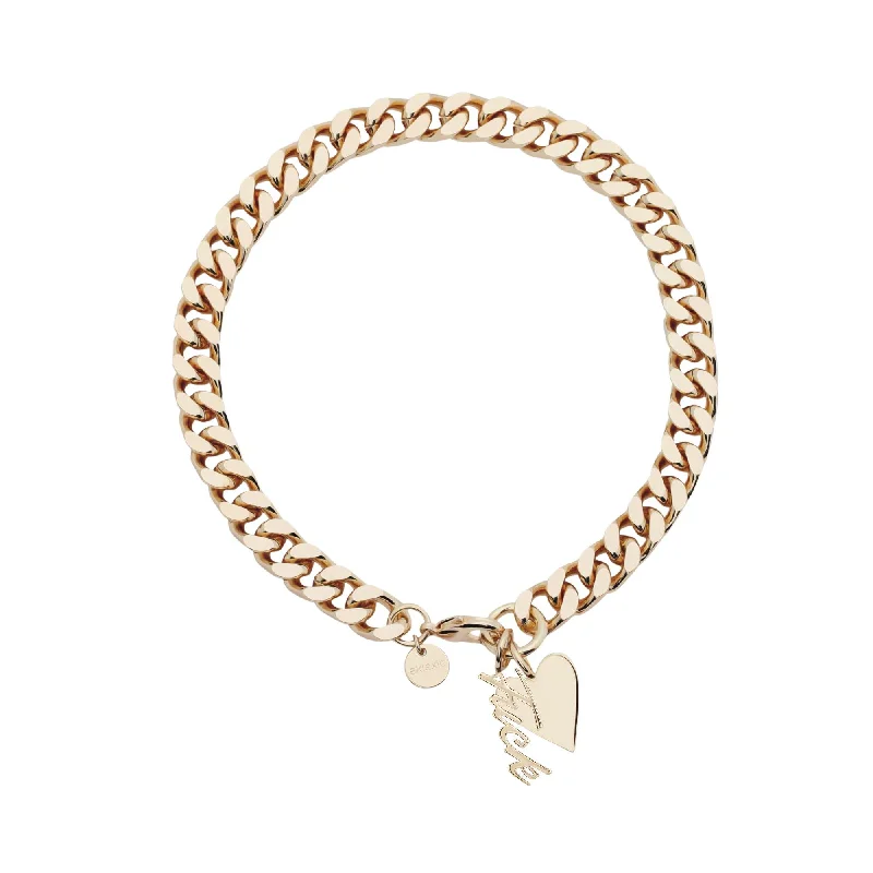 Customized Silver Jewelry For Unique Style Taraji Necklace With Heart & Fuck Charms
