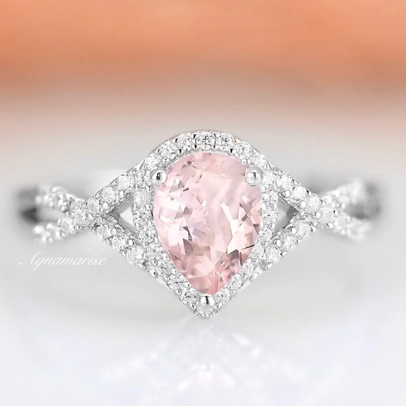 Big Savings On Your Favorite Jewelry Pieces Flair Morganite Ring- Sterling Silver