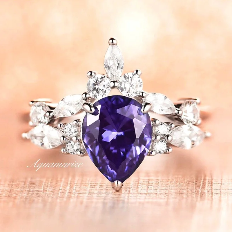 Timeless Jewelry, Timeless Savings – Don't Wait Evelyn Tanzanite Ring Set- Sterling Silver