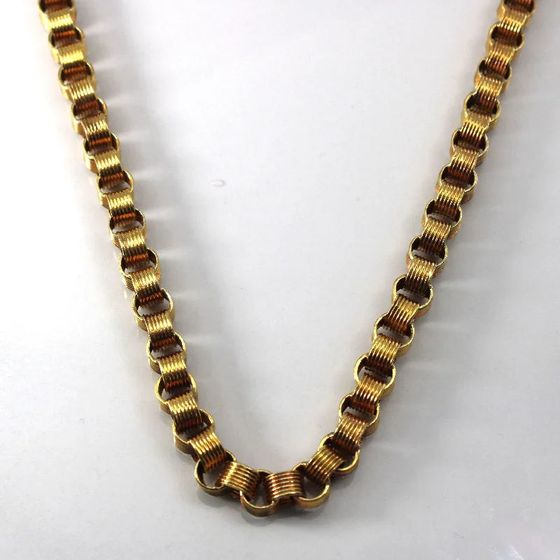 Bohemian-Inspired Jewelry For Free-Spirited Fashion Textured Rolo Link Chain | 20"|