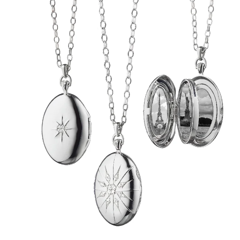 Limited-Time Jewelry Sale – Don't Miss Out On Dazzling Discounts The Four Image "Premier" Locket with Starburst in Sterling Silver