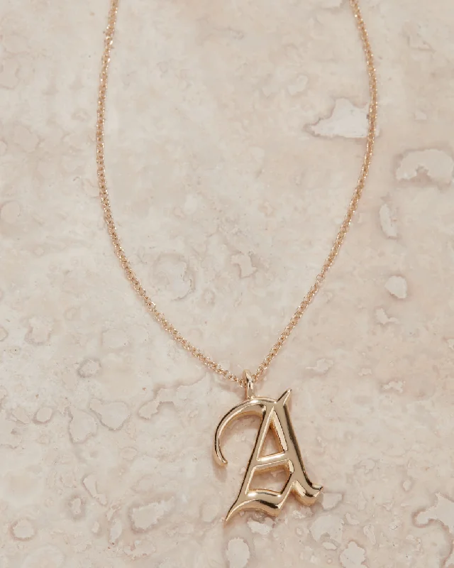 Your Dream Jewelry At Dream Prices – Shop Now The Initial Charm Necklace [Old English]