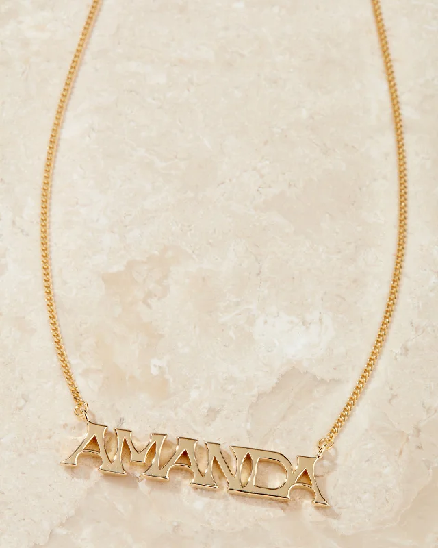 Everyday Jewelry Essentials Now On Sale The Nameplate Necklace [Vintage]