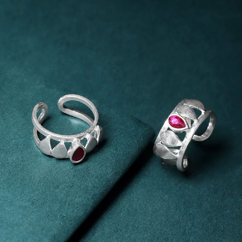 Seasonal Jewelry Sale – Upgrade Your Collection Silver pink Toe ring