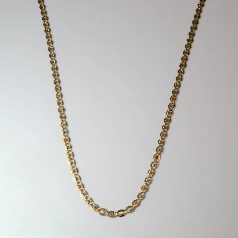 10k Tri Tone Gold Anchor Chain | 18" |