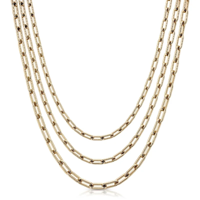 Elegant Jewelry At Unbeatable Prices – Shop Today Triple Medium Link Chain Necklace Elegant Jewelry At Unbeatable Prices – Shop Today Triple Medium Link Chain Necklace
