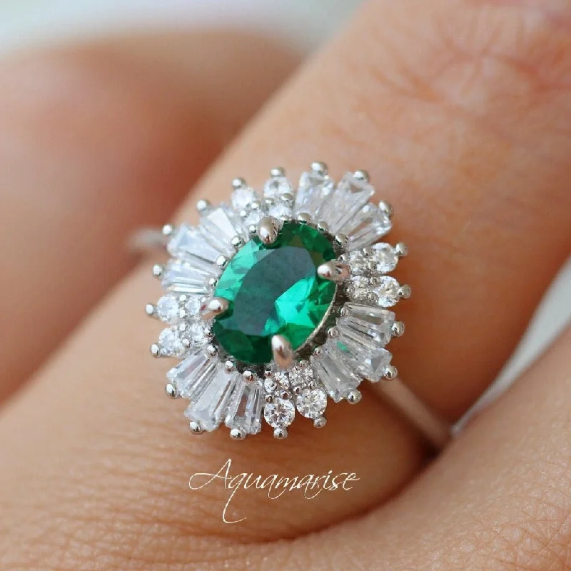 Unmissable Jewelry Discounts – Elevate Your Look For Less Victoria Emerald Ring- Sterling Silver