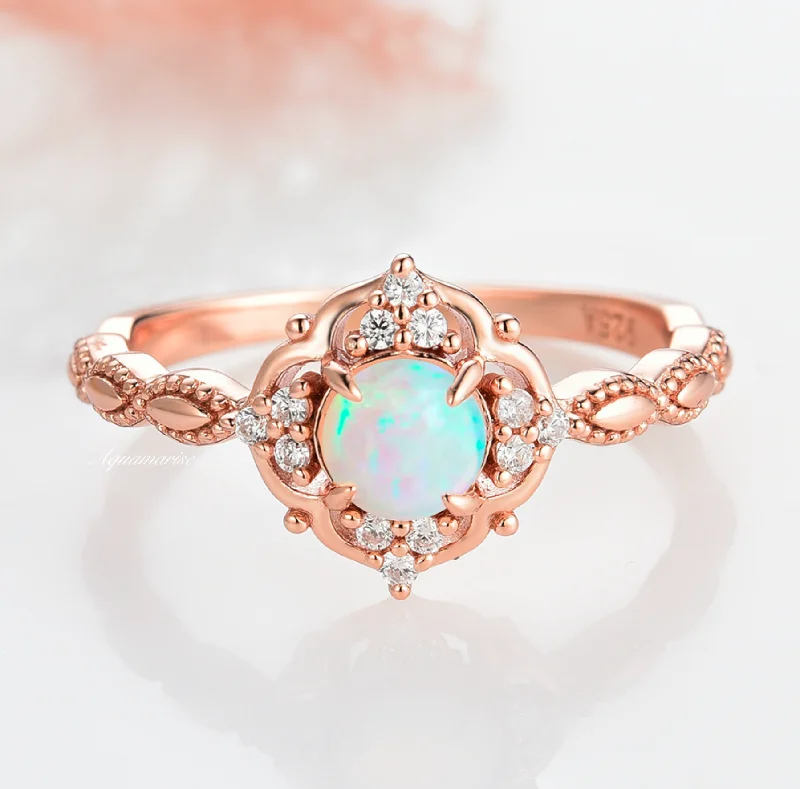 Flash Sale On Stunning Jewelry – Limited Stock Available Claire Australian Opal Ring-14K Rose Gold Vermeil