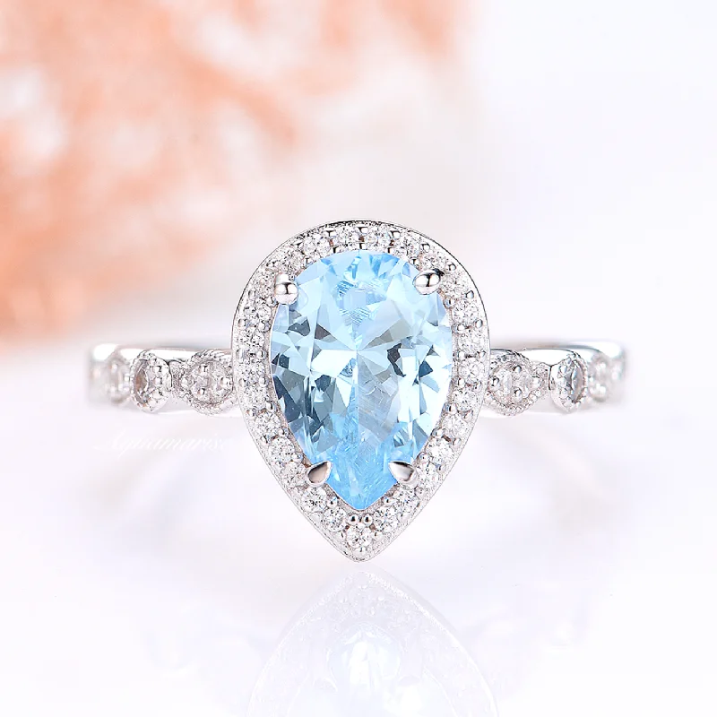 Affordable Glamour – Must-Have Jewelry At Special Rates Luxe Aquamarine Ring- Sterling Silver