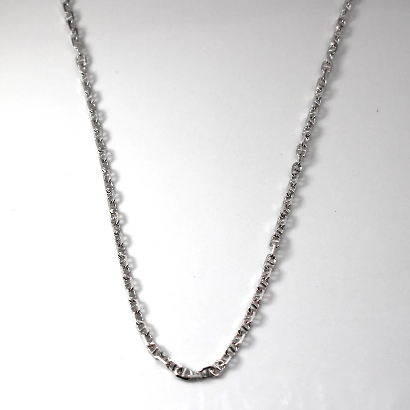 Trendy And Classic Jewelry Now At Reduced Prices White Gold Anchor Chain | 20"|