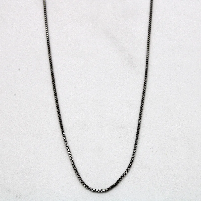 14k White Gold Box Chain | 18" |