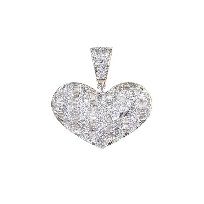 Shop Modern Jewelry Collections With Exclusive Discounts Wide Heart Baguette Pendant
