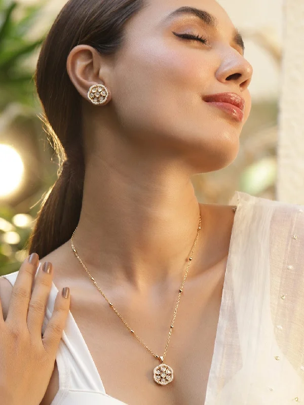 Exclusive Jewelry Sale – Limited-Time Discounts Women Gold Plated CZ Stone Studded Pendant Set Exclusive Jewelry Sale – Limited-Time Discounts Women Gold Plated CZ Stone Studded Pendant Set