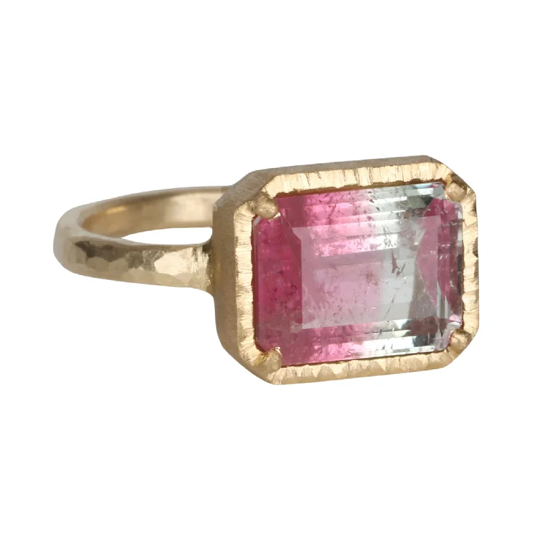 Fashion-Forward Jewelry At Exclusive Discounts 18K Gold Emerald Cut Watermelon Tourmaline Ring Fashion-Forward Jewelry At Exclusive Discounts 18K Gold Emerald Cut Watermelon Tourmaline Ring