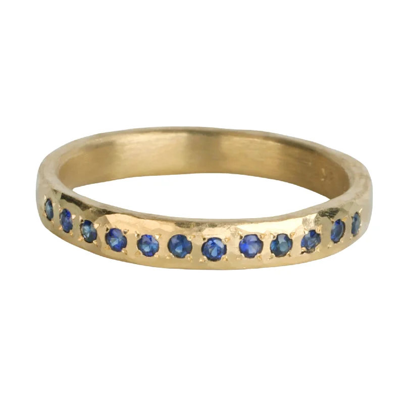 Exclusive Gemstone Jewelry Markdowns – Shop Now 18K Gold Hammered Band with Twelve Blue Sapphires Exclusive Gemstone Jewelry Markdowns – Shop Now 18K Gold Hammered Band with Twelve Blue Sapphires