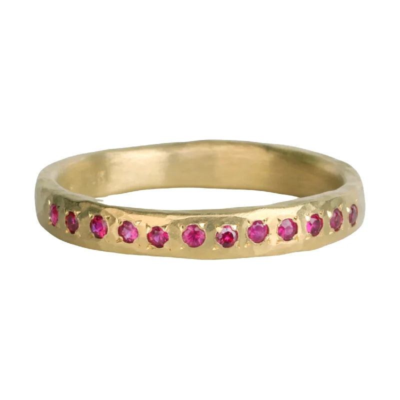 Elegant Necklaces And Bracelets At Limited-Time Offers 18K Gold Hammered Band With Twelve Rubies Elegant Necklaces And Bracelets At Limited-Time Offers 18K Gold Hammered Band With Twelve Rubies