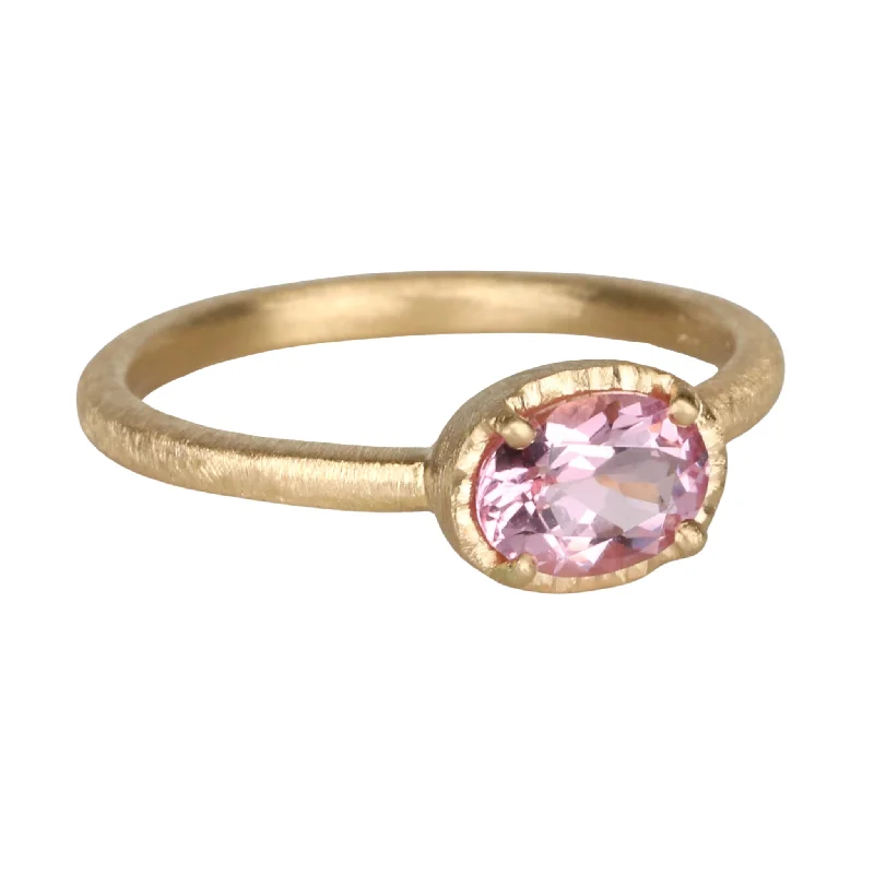 Buy More, Save More On Stunning Jewelry Pieces 18K Gold Prong-Set Oval Flamingo Pink Morganite Ring Buy More, Save More On Stunning Jewelry Pieces 18K Gold Prong-Set Oval Flamingo Pink Morganite Ring