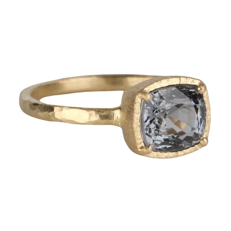 Upgrade Your Jewelry Collection For Less East-West Cushion-Cut Lavender Grey Spinel Ring Upgrade Your Jewelry Collection For Less East-West Cushion-Cut Lavender Grey Spinel Ring