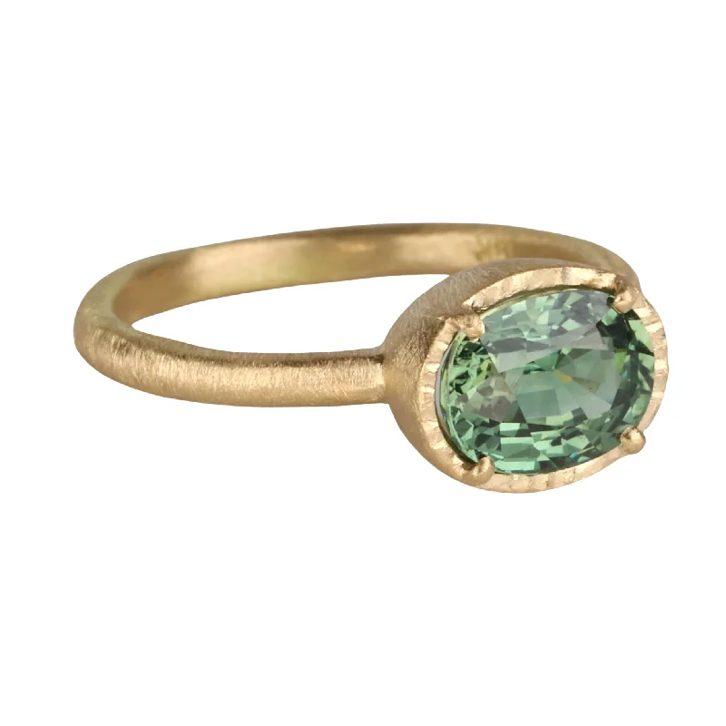 Get The Jewelry You Love At A Price You Love East-West Oval-Shaped Green Spinel Ring Get The Jewelry You Love At A Price You Love East-West Oval-Shaped Green Spinel Ring
