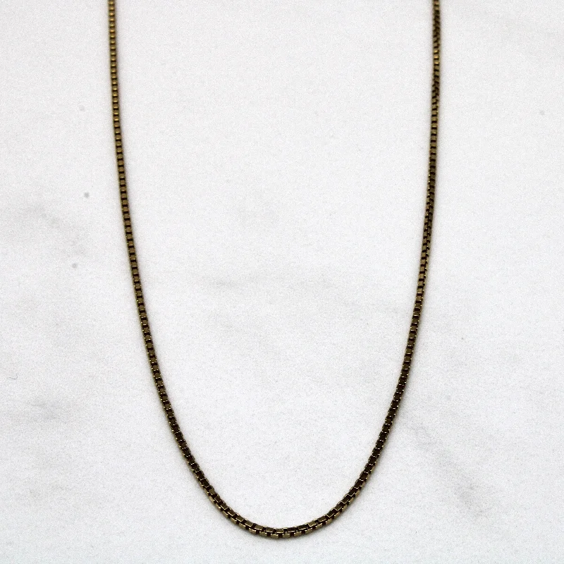 10k Yellow Gold Box Chain | 16" |