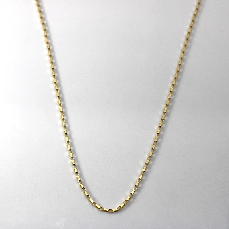 Get The Sparkle You Love At Prices You Adore Yellow Gold Box Chain | 20"|