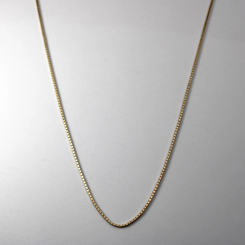 Don't Miss Out On Bestselling Jewelry At Special Prices Yellow Gold Box Chain | 17"|