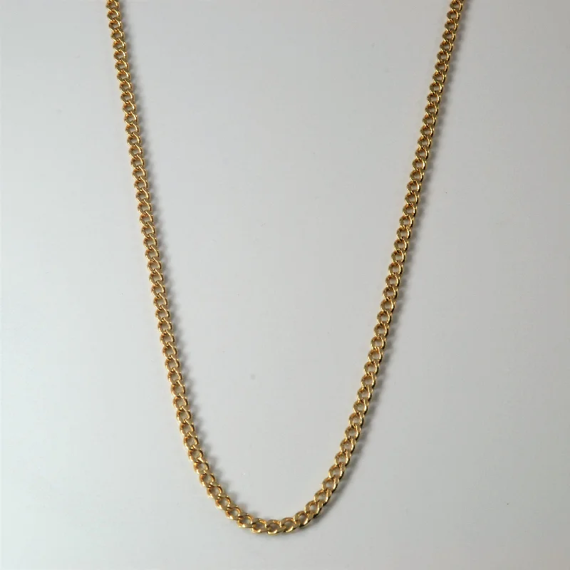 10k Yellow Gold Curb Chain | 24" |