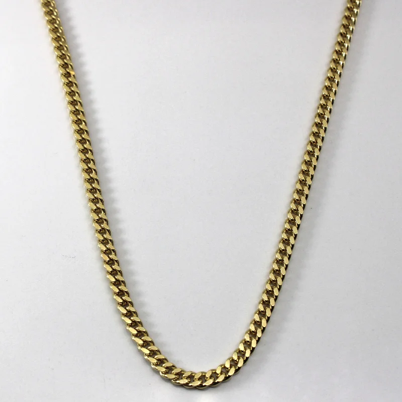 Customized Silver Jewelry For Unique Style Yellow Gold Curb Link Chain | 14"|