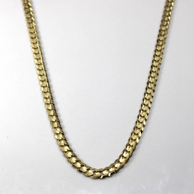 Luxury Handcrafted Jewelry For Elegant Looks Yellow Gold Curb Link Chain | 24"|