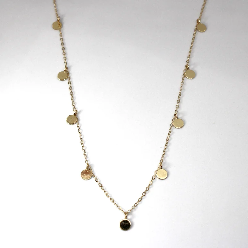 Best-Selling Jewelry Styles Now At Exclusive Discounts Yellow Gold Rolo Link Charm Necklace | 16"|