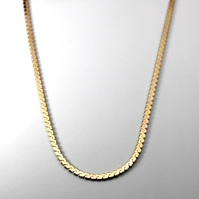 Your Dream Jewelry At Dream Prices – Shop Now Yellow Gold Serpentine Chain | 15.5"|