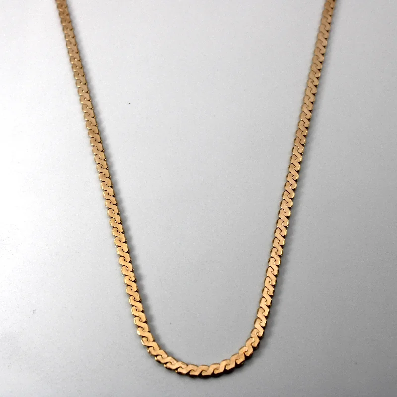 High-End Sparkle, Low-End Prices – Shop Now Yellow Gold Serpentine Chain | 16"|