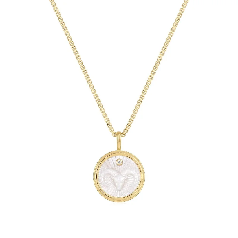 Big Savings On Your Favorite Jewelry Pieces Zodiac Aries Mother Of Pearl Necklace